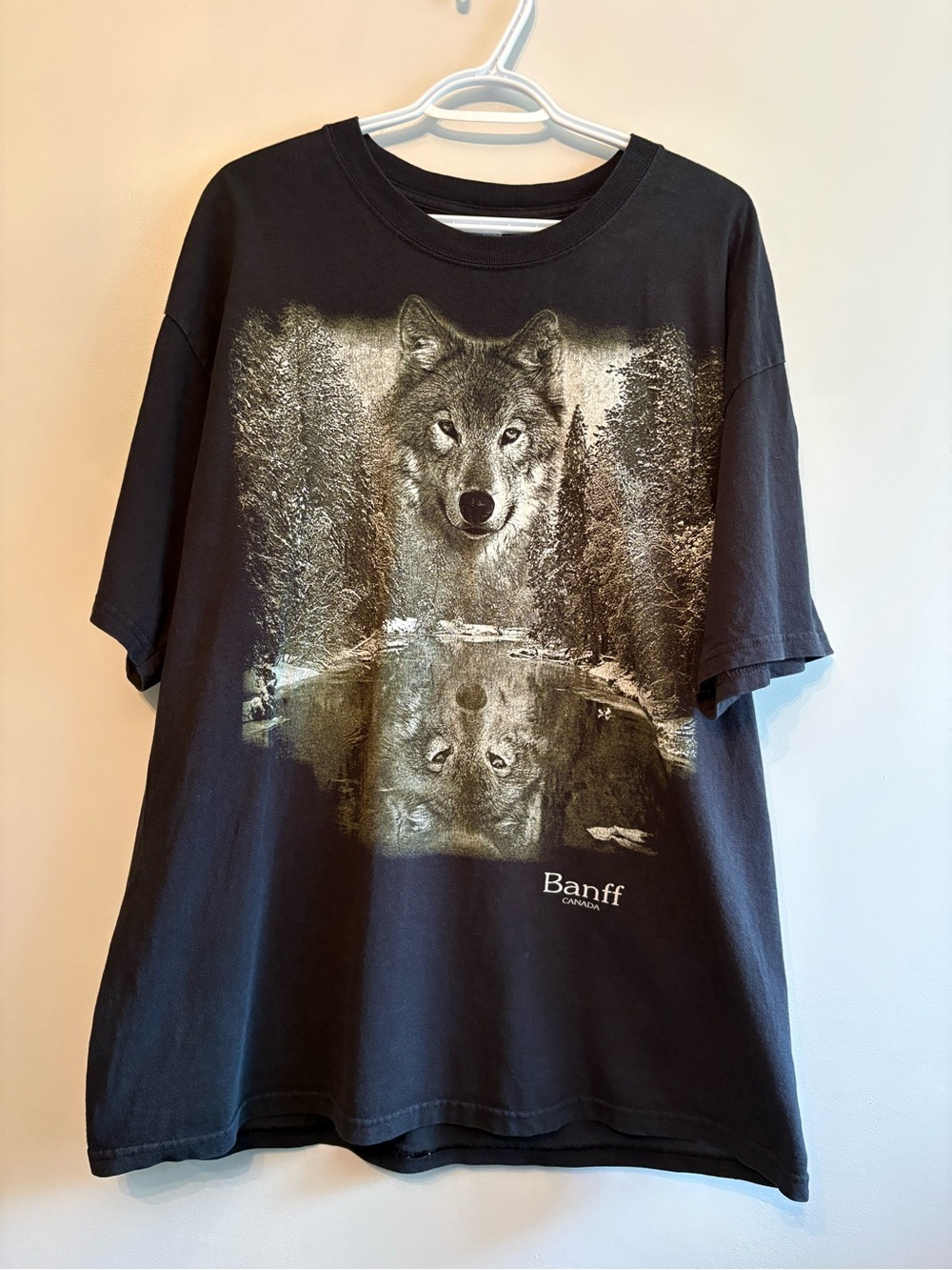 Vintage Banff teeshirt wolf reflection Gildan tag - Picture 2 of 8